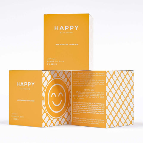 set of 3 square bath bomb in orange box by bare skin bar