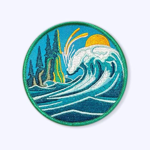 Wave Crest Sew On Patch