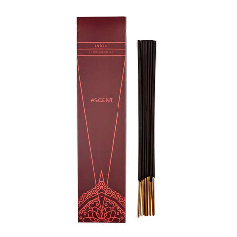 Incense sticks with a 'Ascent' branded box on a white background