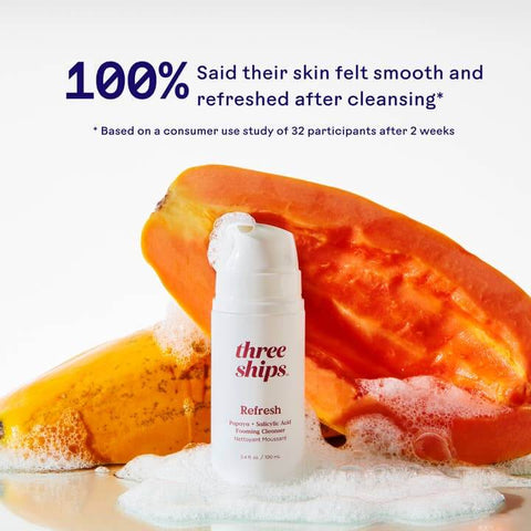 Three Ships Beauty - Refresh Papaya + Salicylic Acid Cleanser benefits