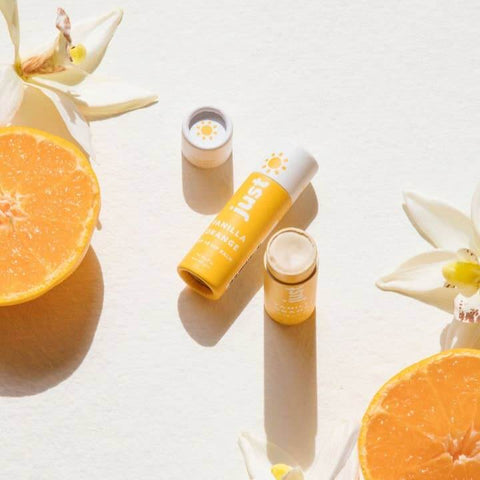 Just Sun Orange Vanilla SPF 18 Lip Balm – Canadian-made natural lip balm with mineral SPF