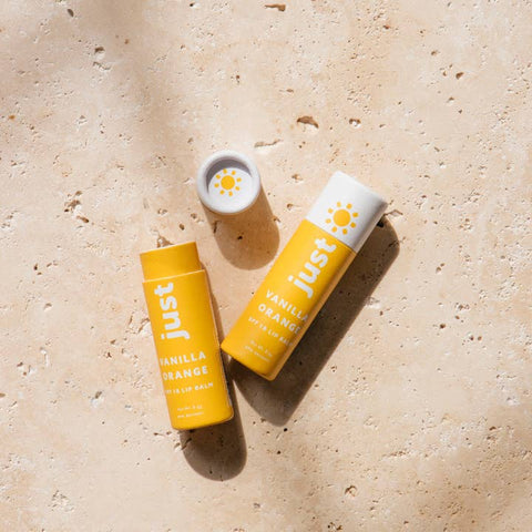 Just Sun Orange Vanilla SPF 18 Lip Balm – Canadian-made natural lip balm with mineral SPF