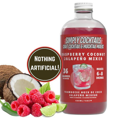 Raspberry, Coconut, Jalapeño Margarita Mix