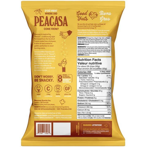 Honey Dijon Chickpea Chips nutrition