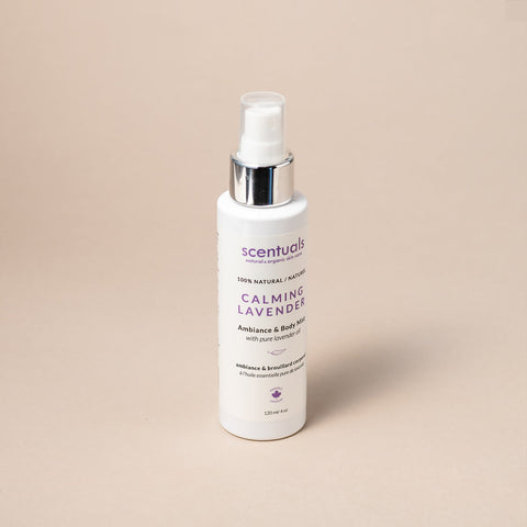 Scentuals Calming Lavender product on a beige background