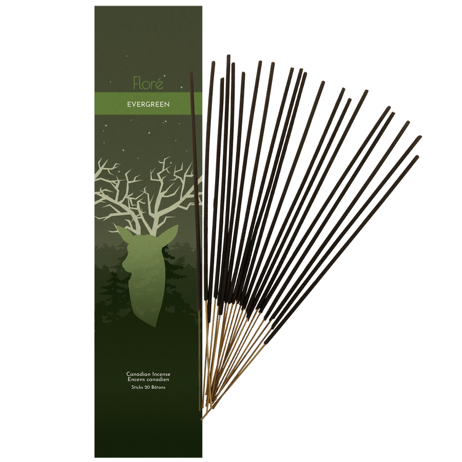 evergreen woodsy incense by flore Canadian incense pack of 20