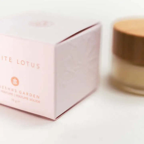 Ganesha's Garden White Lotus Solid Perfume in box