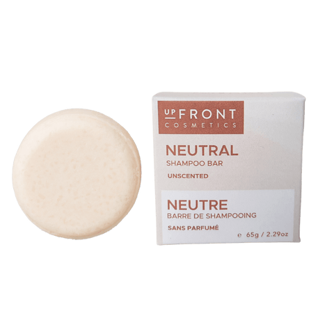 Upfront Cosmetics Neutral Shampoo Bar – Fragrance-Free, Vegan, Zero Waste Haircare Made in Canada – Available at The Local Boom