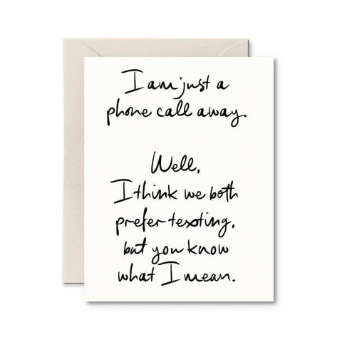 Just A Phone Call Away Card