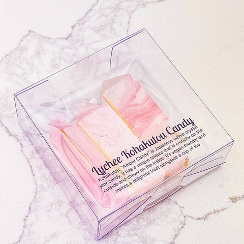 Lychee Kohakutou Candy in case