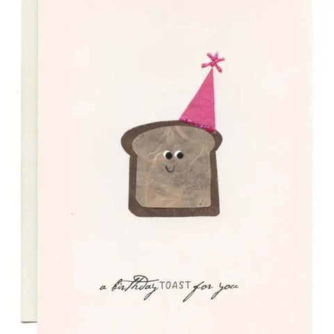 Happy Birthday Toast handmade card Vancouver