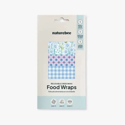 Nature Bee - Blue Themed Beeswax Wraps