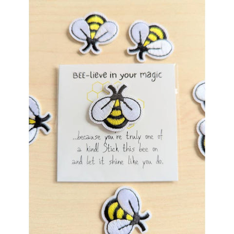 Believe in Your Magic mini card with bee patch Canada