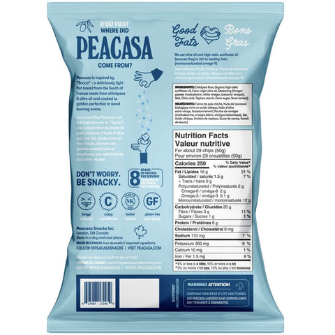 Salt & Vinegar Chickpea Chips nutrition