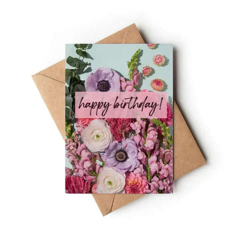 Happy Birthday Floral Photography Greeting Card