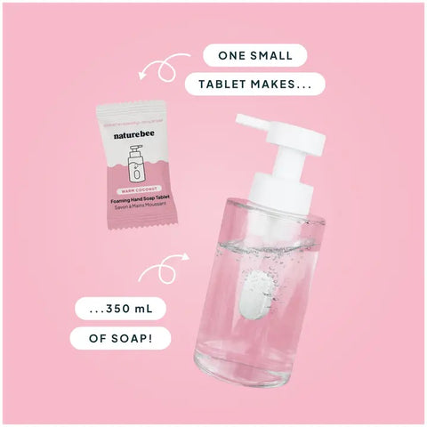 Warm Coconut Foaming Hand Soap Tablet with pump