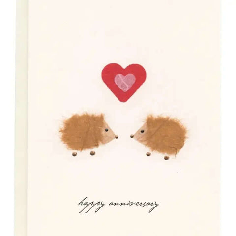 Happy Anniversary Hedgehogs Card