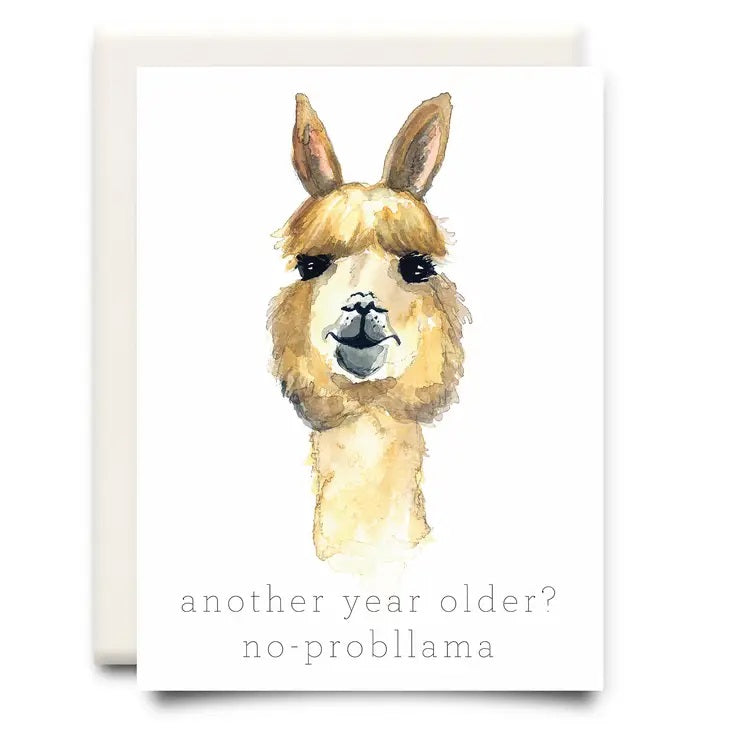 Inkwell Cards - No probllama Llama Card