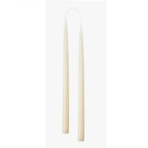10" Off White Taper Candles