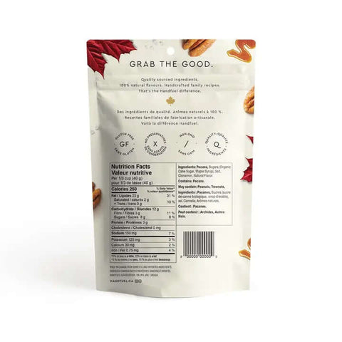 Maple pecans gourmet snack Canadanutrition