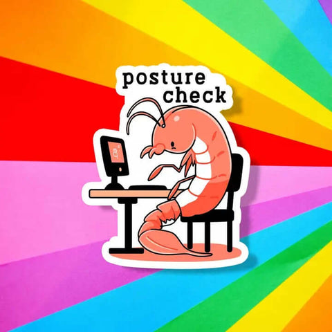 Poster Check Shrimp Vinly Sticker