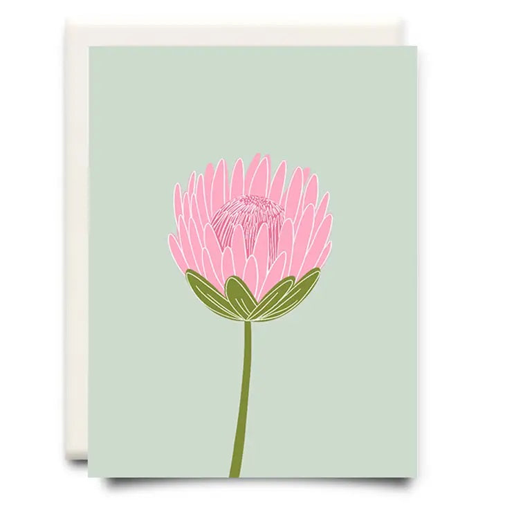 Inkwell Cards - Protea Pink Flower Card General