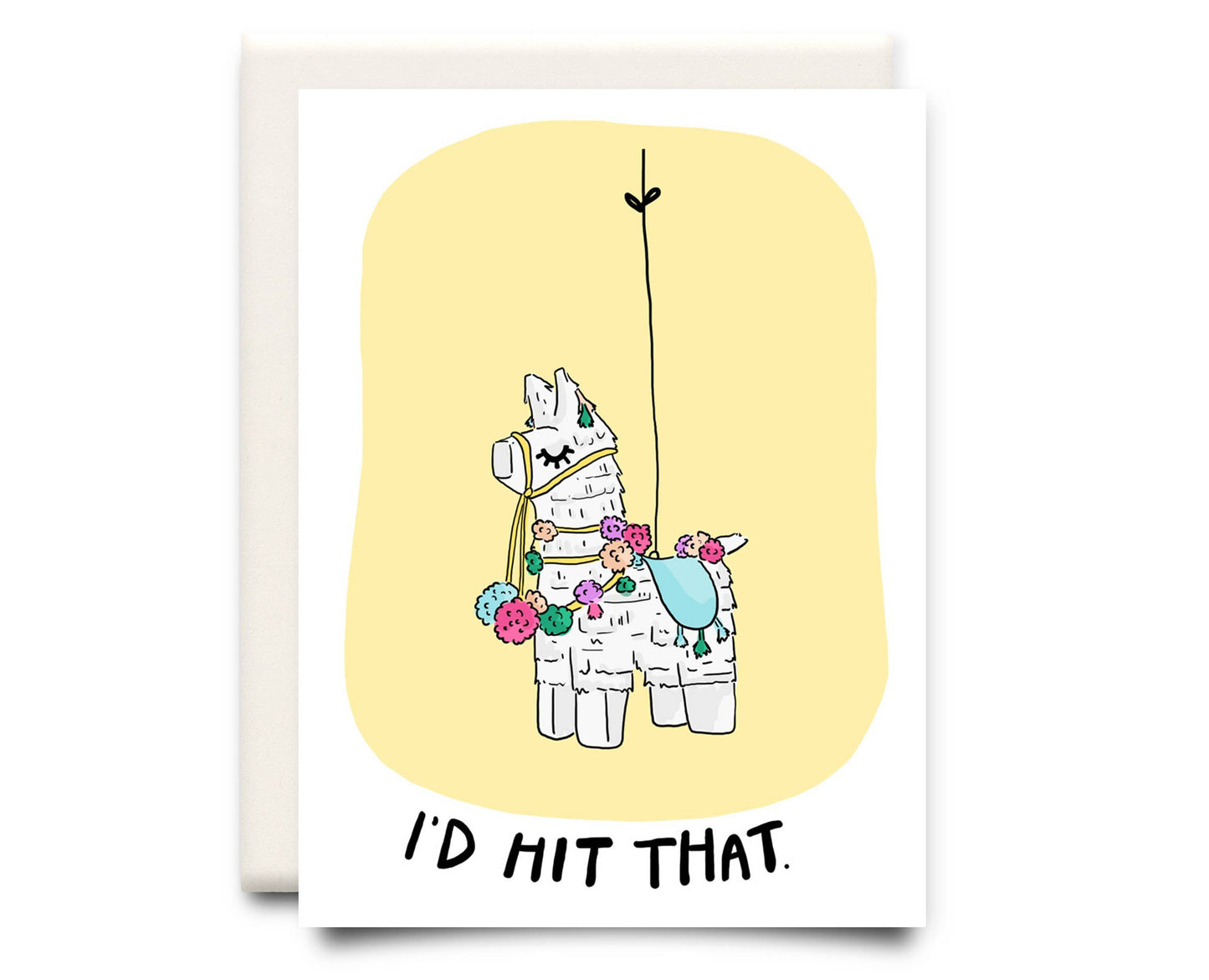 Piñata greeting card for birthday