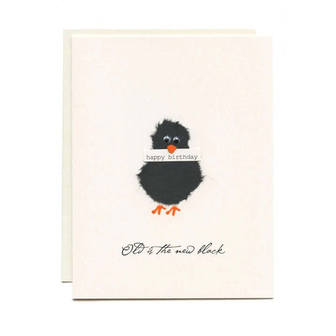 Flaunt Cards - "Old Is the New Black" Crow w/ Birthday Sign