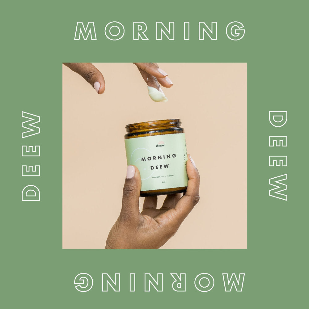 morning deew cream in green jar