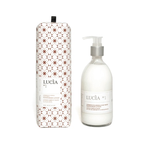 Lucia No. 1 Hand and Body Lotion – Goat’s Milk & Linseed, bestselling Canadian lotion for soft, nourished skin