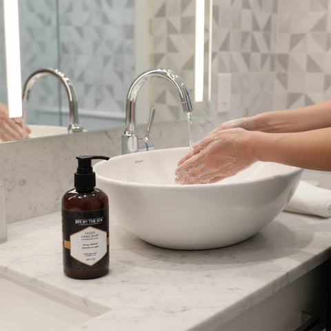 Canadian honey almond liquid hand soap by Bee by the Sea