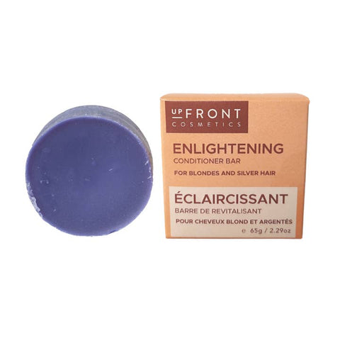 Upfront Cosmetics Enlightening Conditioner Bar – Vegan, Blonde & Silver Hair Conditioner – Plastic-Free Haircare Available at The Local Boom Canada