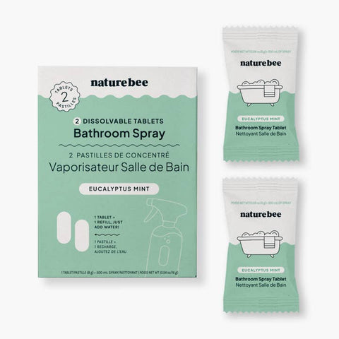 Naturebee bathroom spray packaging on a white background