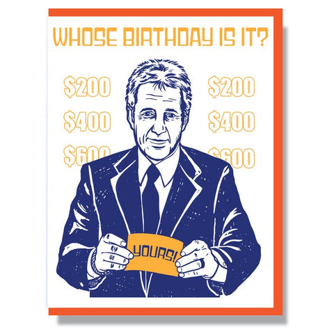 Alex Trebek Jeopardy Birthday Card