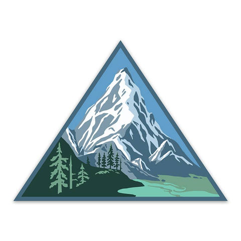 Alpine Lake Triangle Sticker