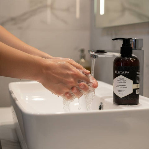 Canadian vanilla coconut liquid hand soap by Bee by the Sea