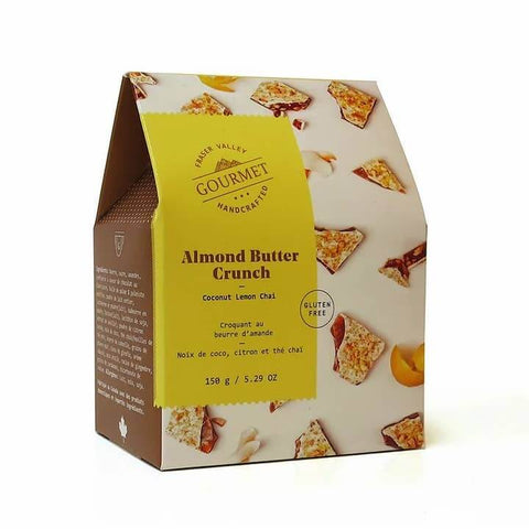 Box of Gourmet Almond Butter Crunch on a white background