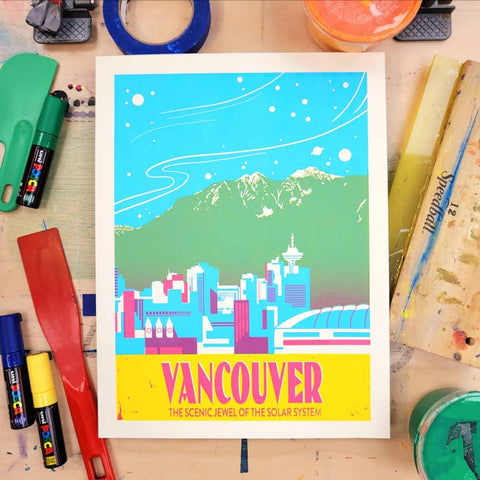 Vancouver Screen Art Print