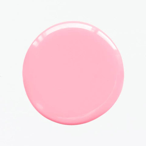 Pink nail polish swatch on a white background