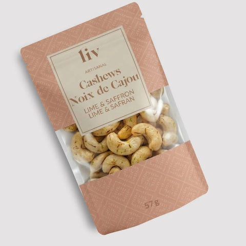 Lime & Saffron Cashews (57g)