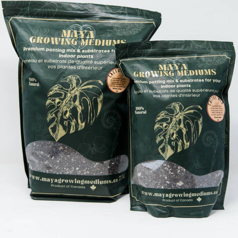 Two packages of Maya Growing Mediums on a white background