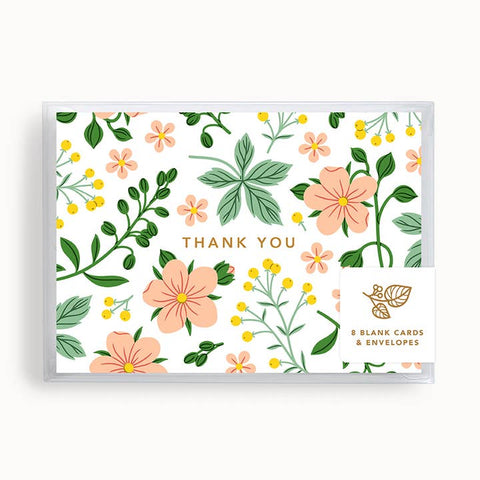 Wild Garden Thank You Mini Cards Boxed Set of 8