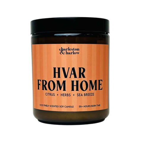 hvar from home soy wax candle charleston & harlow