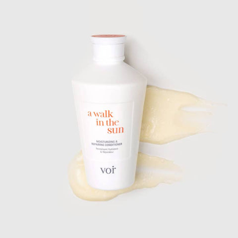 Bottle of 'a walk in the sun' by voi on a light gray background