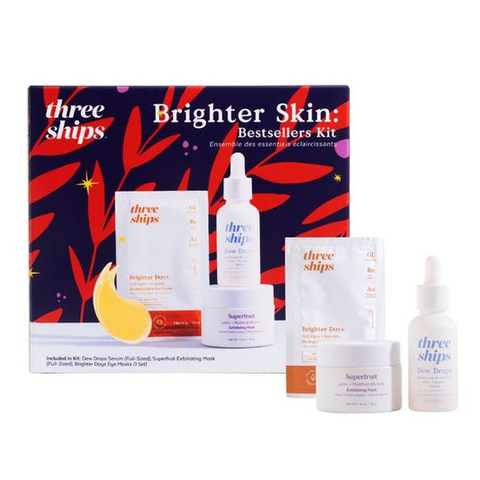 three ships beauty brighter skin gift set with 3 products
