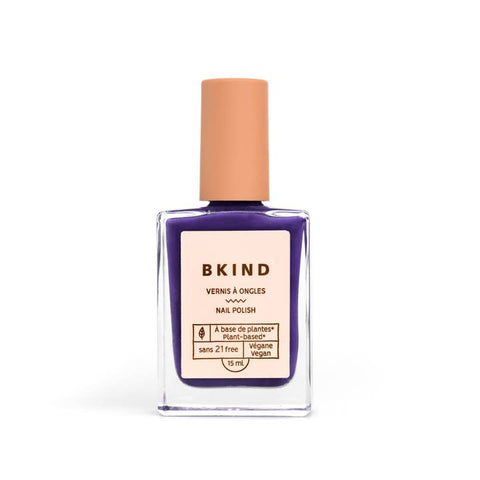 BKind nail polish bottle with a beige cap on a white background
