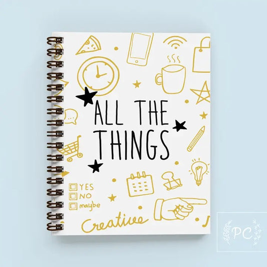 Prairie Chick Prints - All The Things Notebook