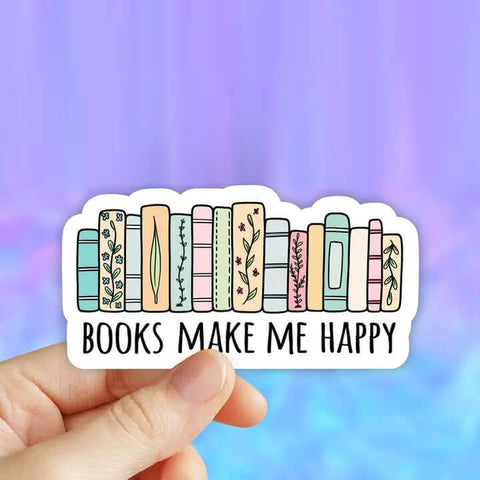 Books Make me Happy Sticker