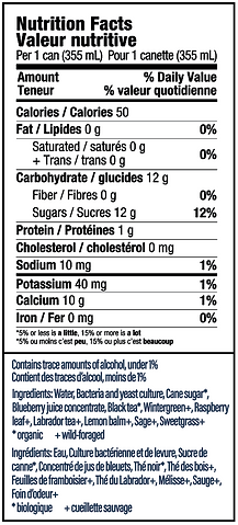 A Nutrition Facts label in English and French, showing nutritional information for a 355 mL can, with a white background and black text.
