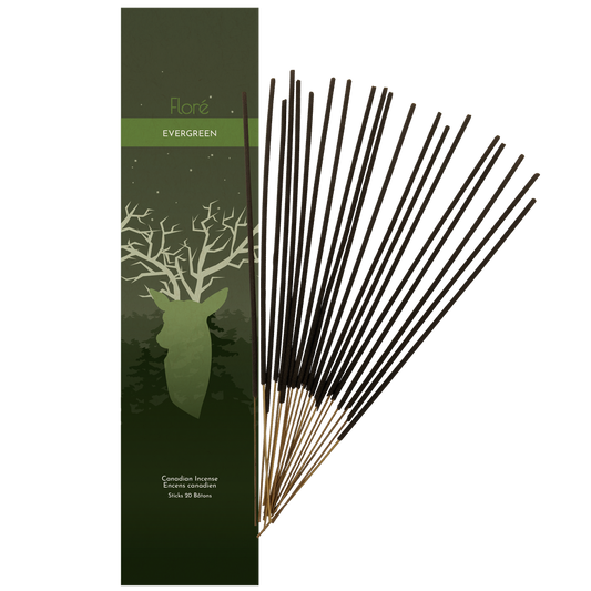 evergreen woodsy incense by flore Canadian incense pack of 20
